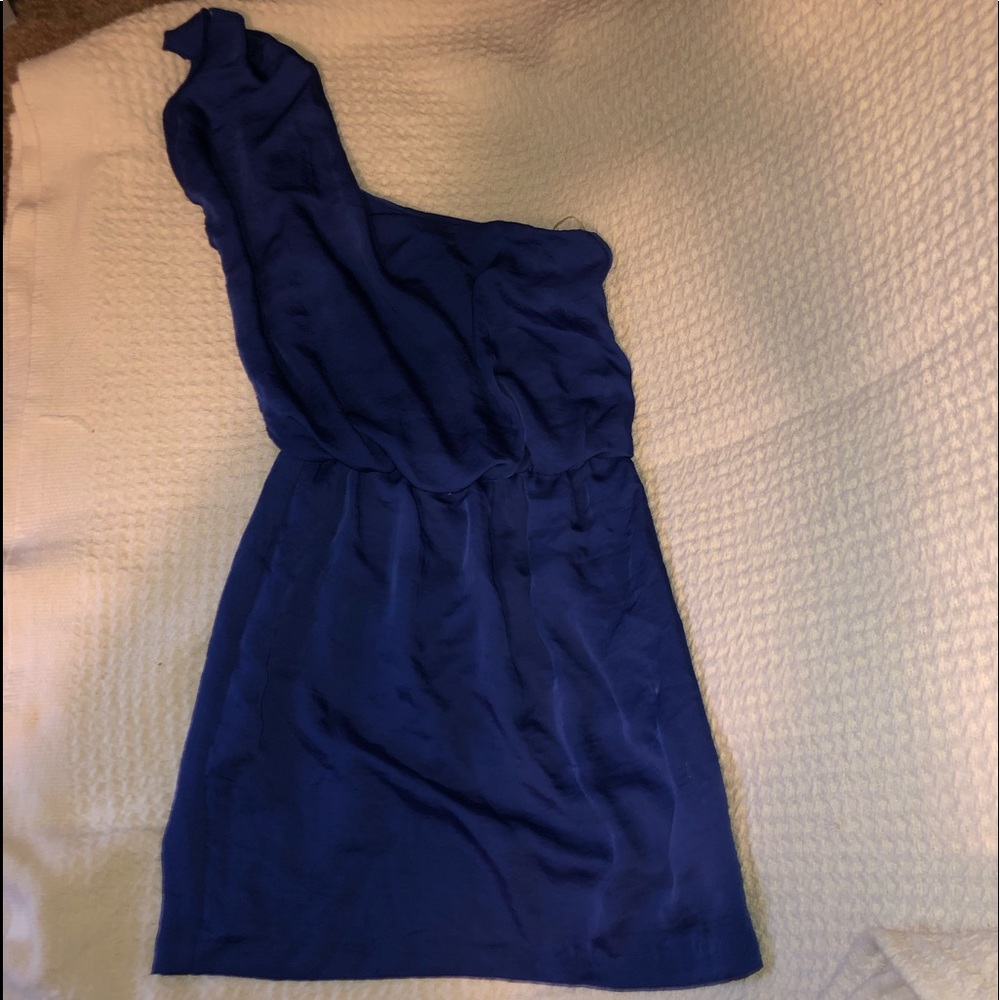 NWT - One shoulder royal blue dress. Small